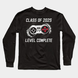 Class Of 2025 Level Complete 2025 Graduation Gamer Grad Long Sleeve T-Shirt